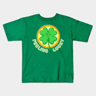 Feeling Lucky! Kawaii Clover Kids T-Shirt